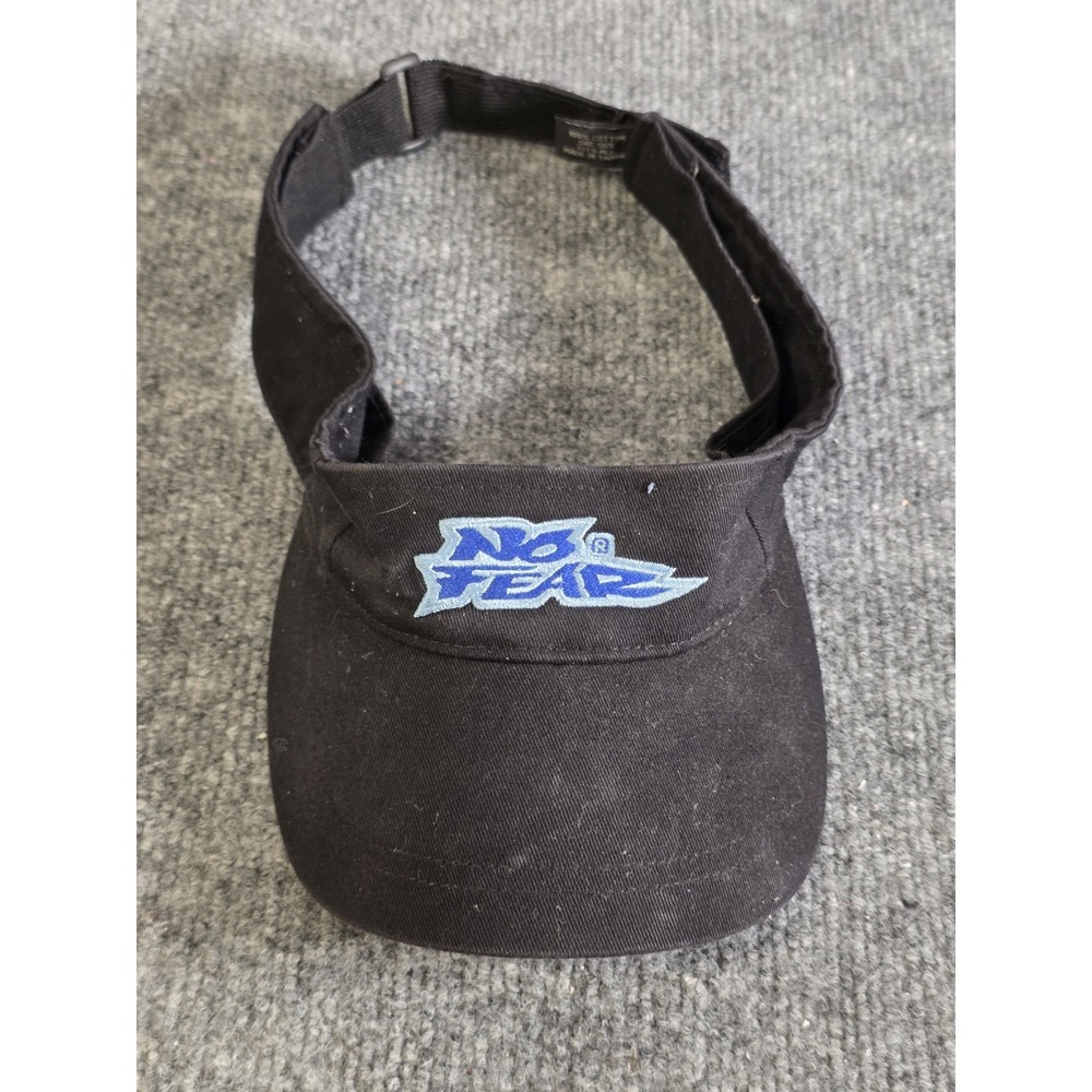 Vintage 90s No Fear Strapback Hat Visor Y2K Grunge Emo Skate BMX JNCO